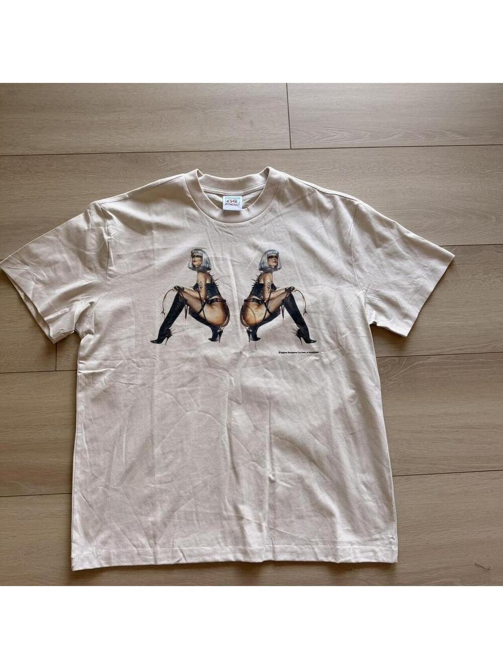 St Michael Men's Cream and Tan Tshirt